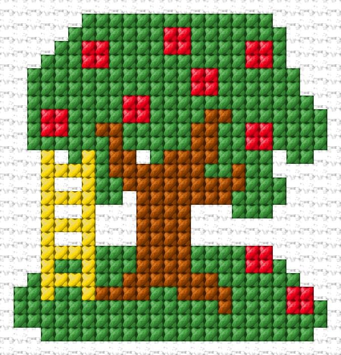 Apple Tree free cross-stitch pattern