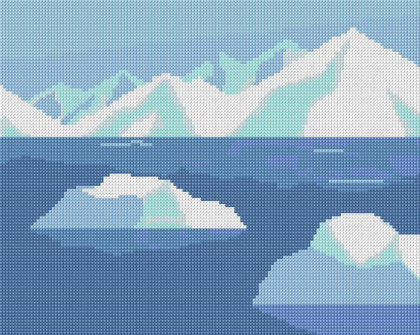 Arctica free cross-stitch pattern