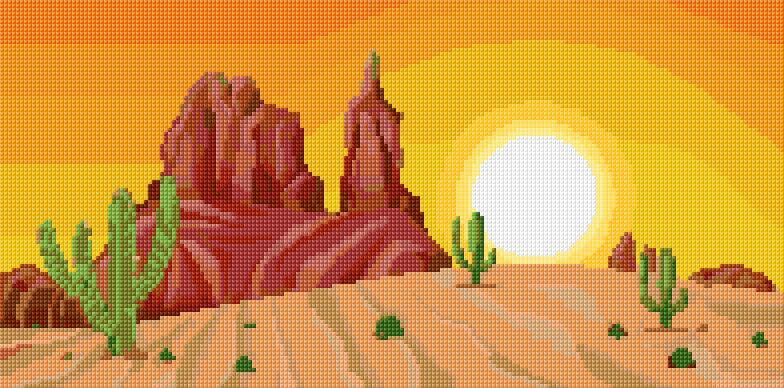 Desert free cross-stitch pattern
