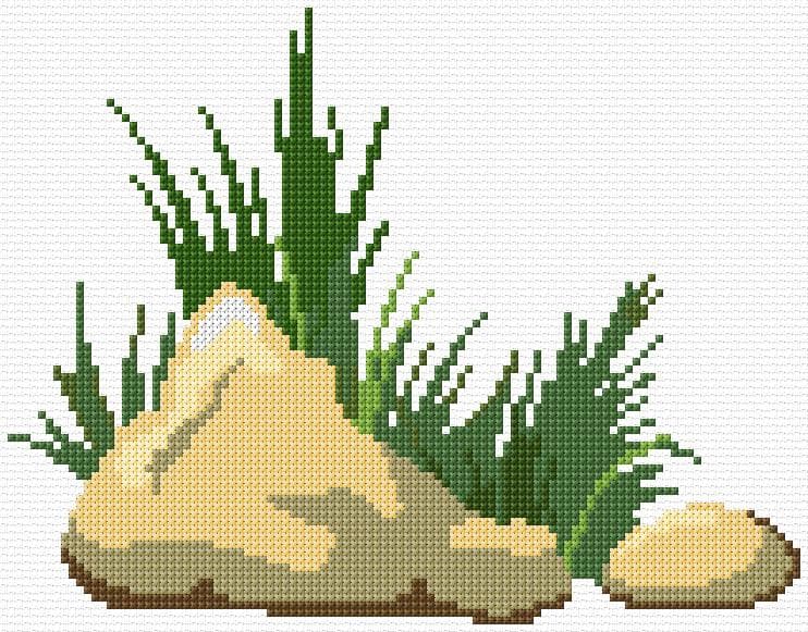 Stones free cross-stitch pattern