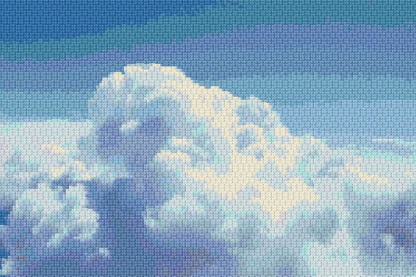 Clouds free cross-stitch pattern