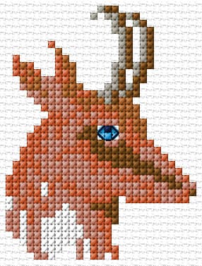 Chamois free cross-stitch pattern