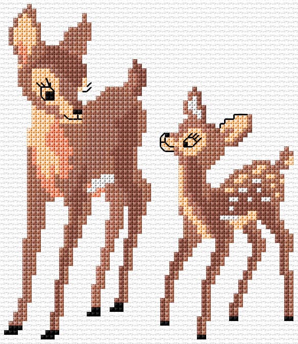Deer 1 free cross-stitch pattern