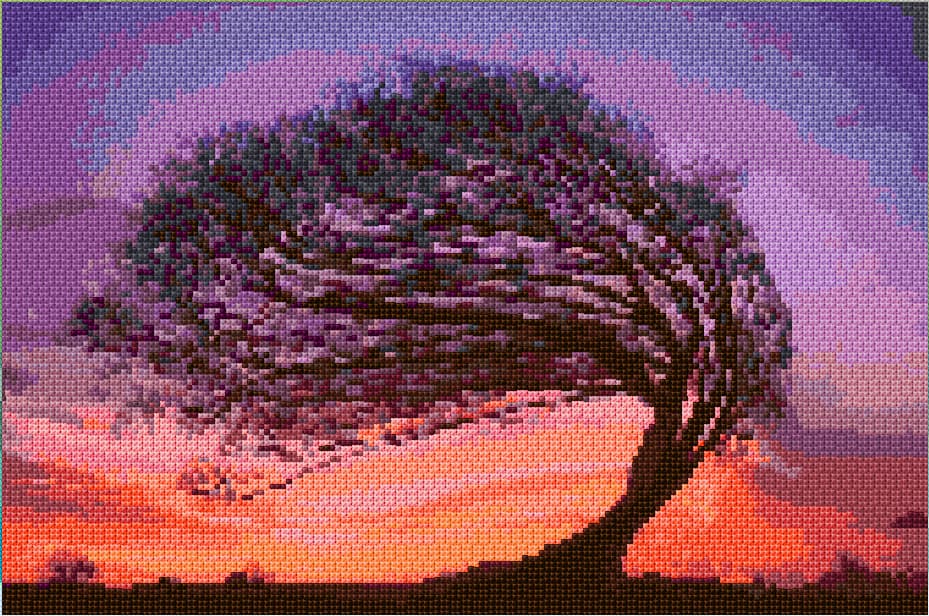 Wind free cross-stitch pattern