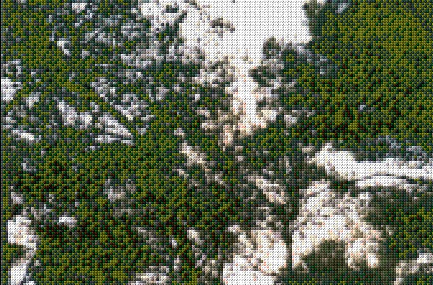 Trees free cross-stitch pattern