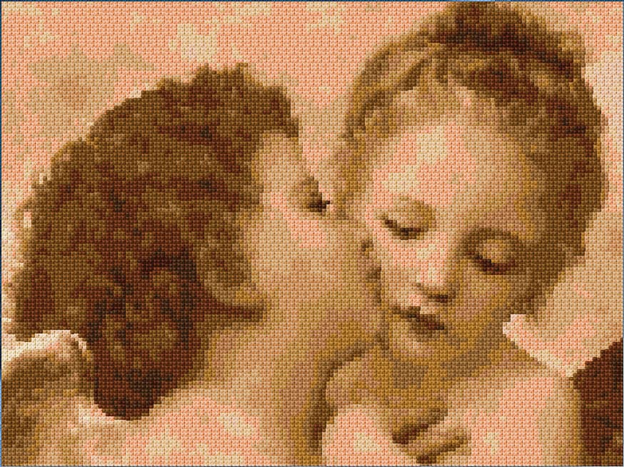 Kissing Angels ( Raphael free cross-stitch pattern