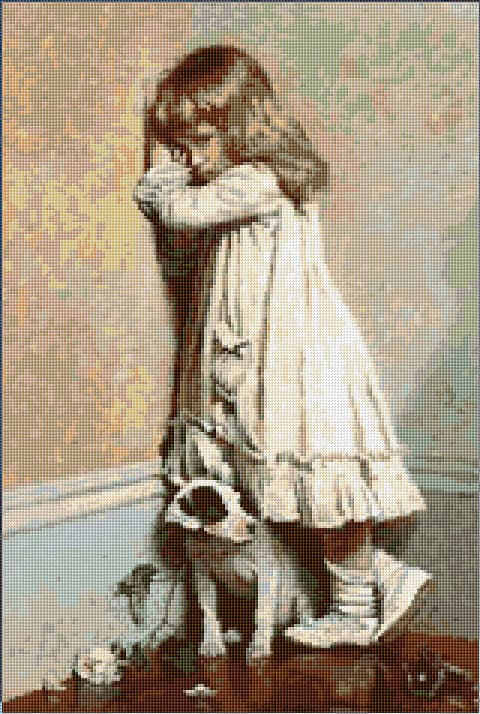 In Disgrace (Charles Burton Barbe free cross-stitch pattern