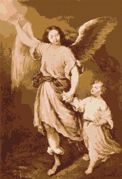Guardian Angel free cross-stitch pattern