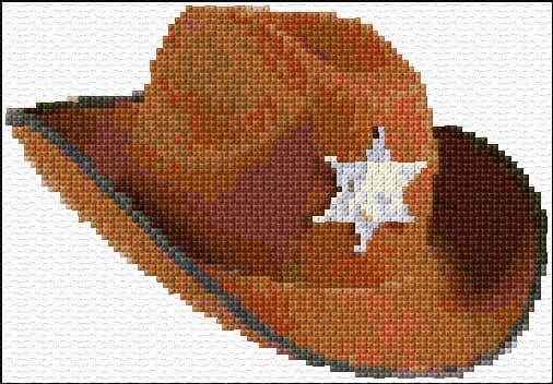 Sheriff's Hat free cross-stitch pattern