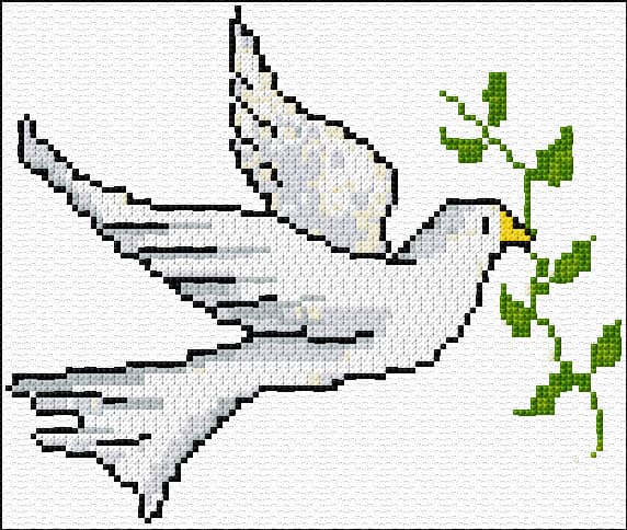 Dove free cross-stitch pattern