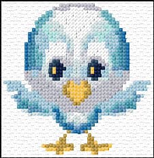 Blue Bird free cross-stitch pattern