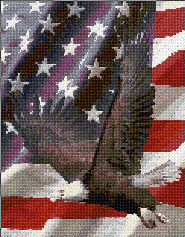 American Eagle free cross-stitch pattern