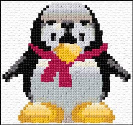 Cute Penguin free cross-stitch pattern