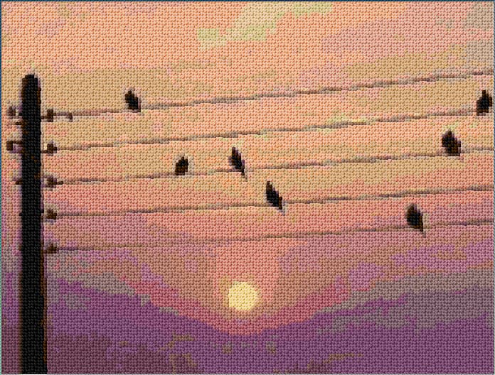 Sparrows Tune free cross-stitch pattern