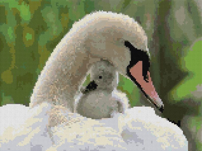 Mother and Daughter free cross-stitch pattern