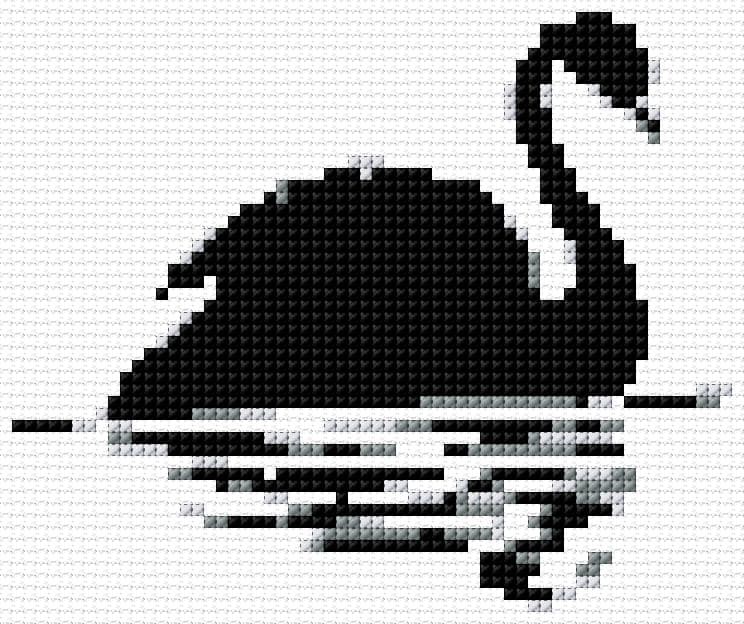 Black Swan free cross-stitch pattern
