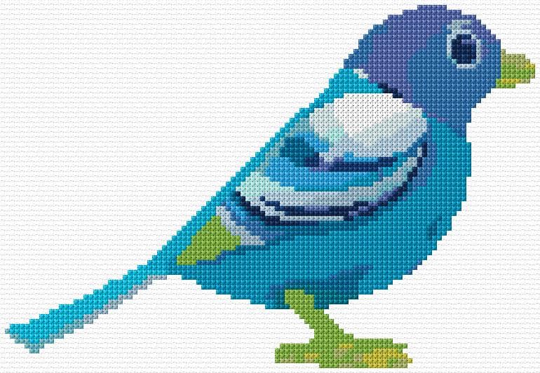 Bird free cross-stitch pattern