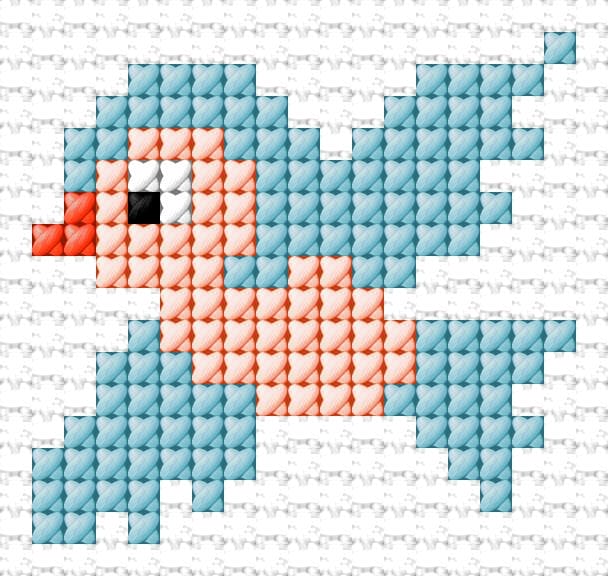 Bird free cross-stitch pattern