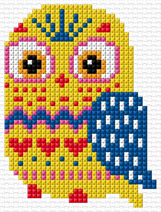 Owl free cross-stitch pattern