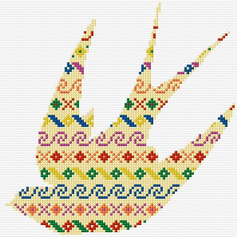 Bird free cross-stitch pattern