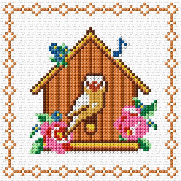 Bird free cross-stitch pattern