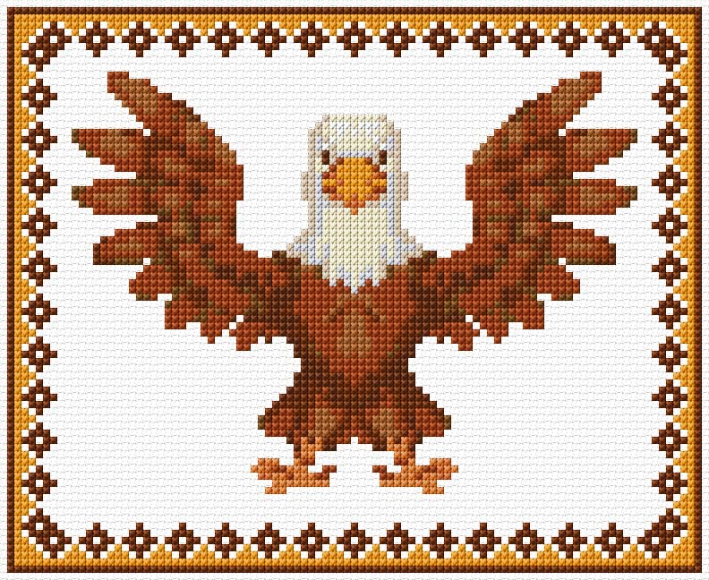 Eagle free cross-stitch pattern