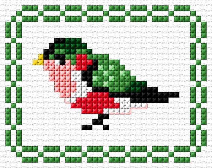 Bird free cross-stitch pattern