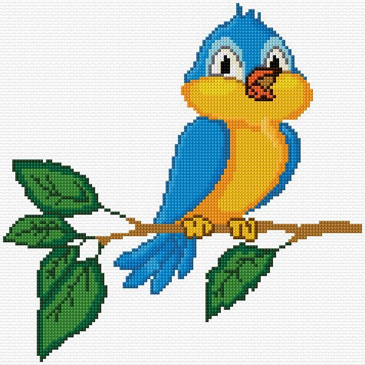 Bird free cross-stitch pattern