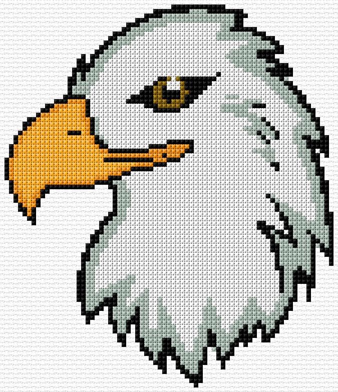 Eagle free cross-stitch pattern