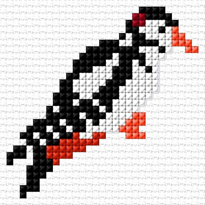 Bird free cross-stitch pattern