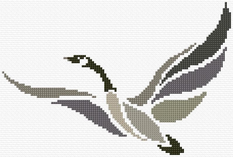 Goose free cross-stitch pattern