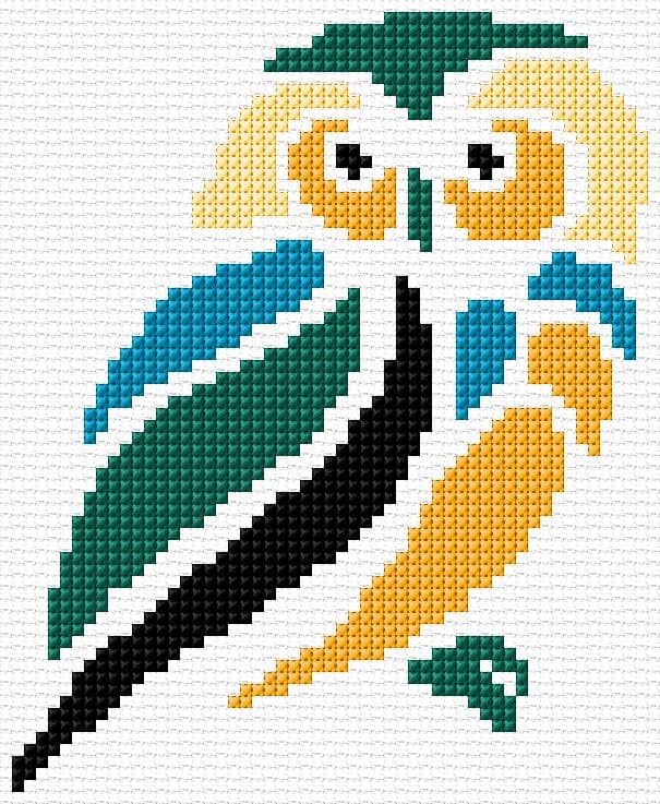 Owl free cross-stitch pattern