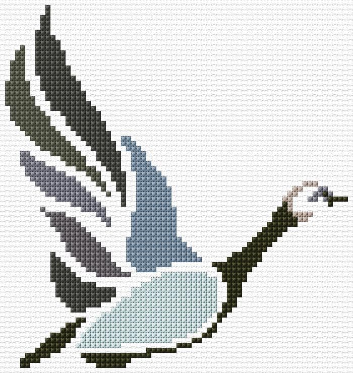Goose free cross-stitch pattern