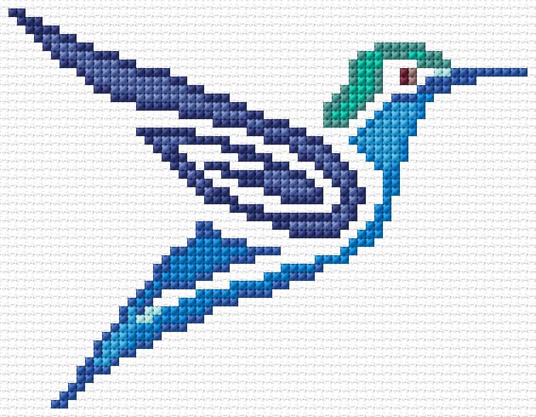 Bird free cross-stitch pattern