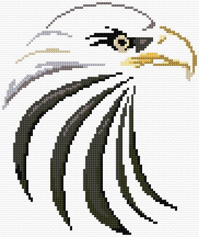 Eagle free cross-stitch pattern