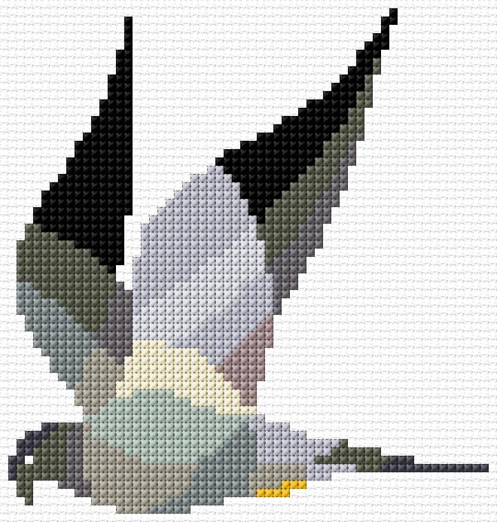 Hawk free cross-stitch pattern