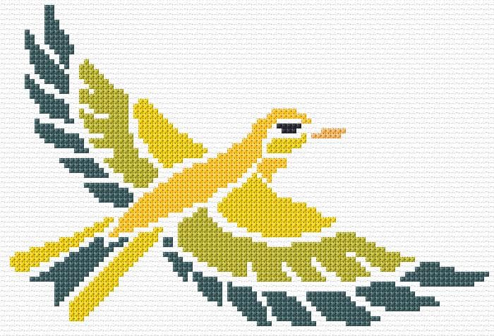 Bird free cross-stitch pattern