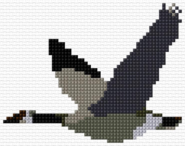 Goose free cross-stitch pattern