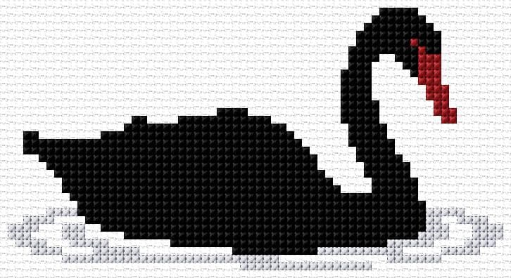 Black Swan free cross-stitch pattern