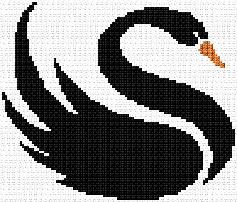 Black Swan free cross-stitch pattern