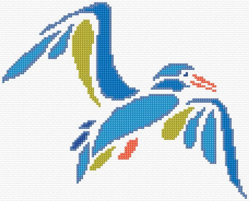 Bird free cross-stitch pattern