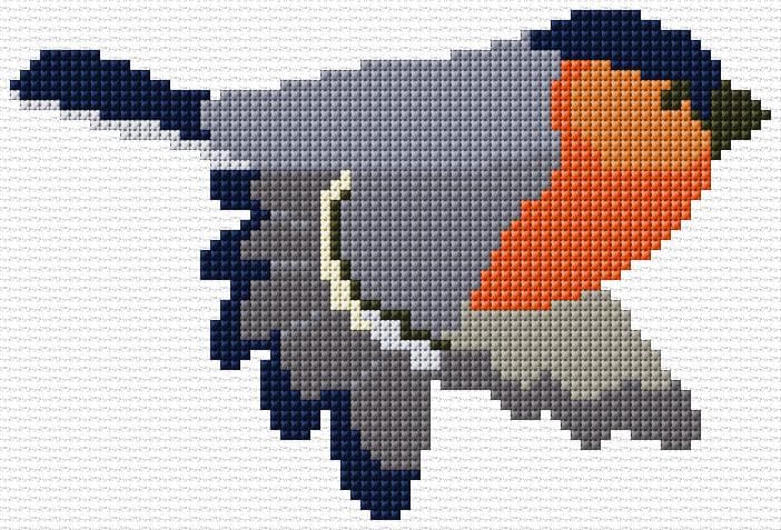 Bullfinch free cross-stitch pattern