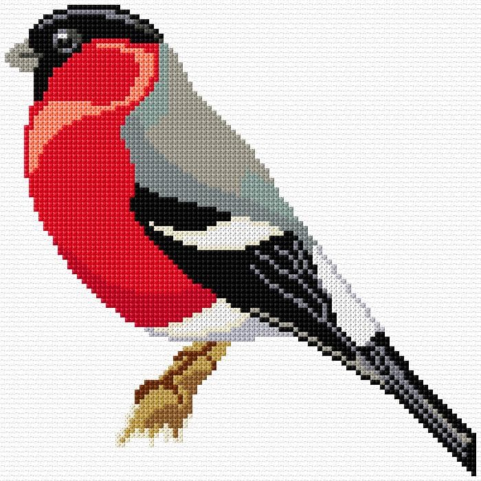 Bullfinch free cross-stitch pattern