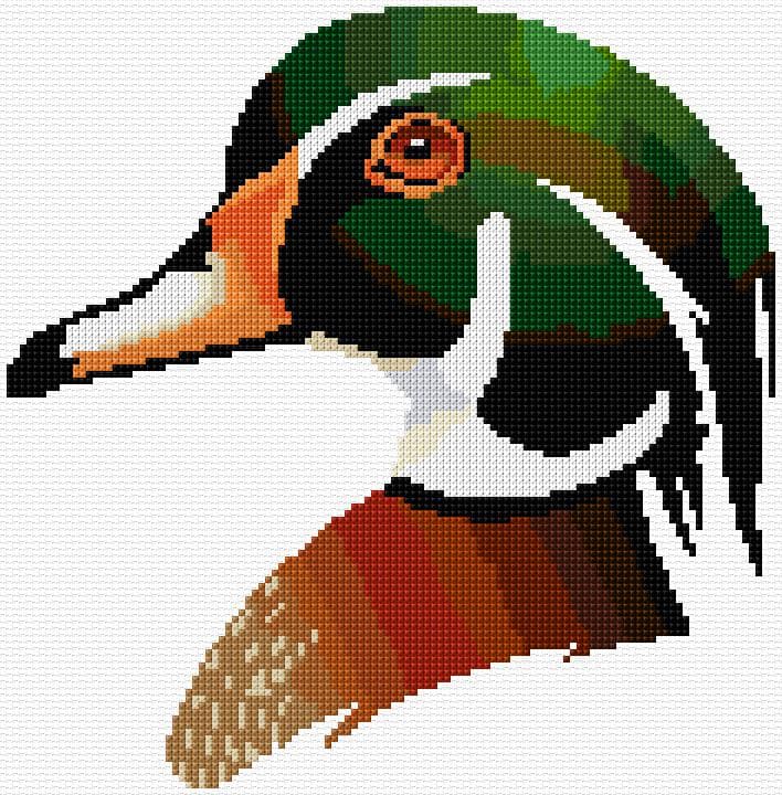 Wood Duck free cross-stitch pattern