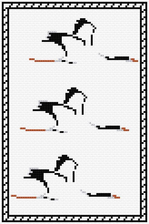 Cranes free cross-stitch pattern