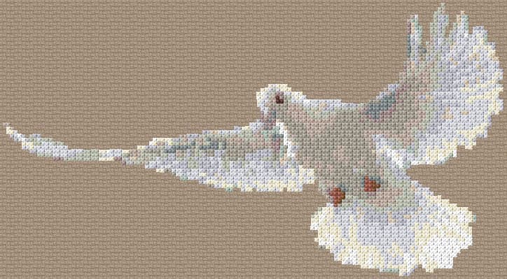 Pigeon free cross-stitch pattern