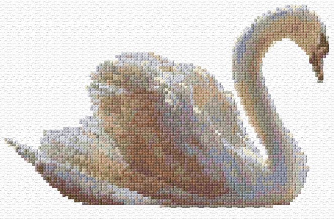 Swan free cross-stitch pattern