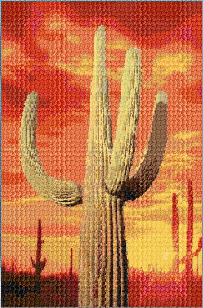 Desert Sunset free cross-stitch pattern