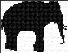 Elephant free cross-stitch pattern