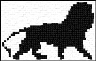 Lion free cross-stitch pattern